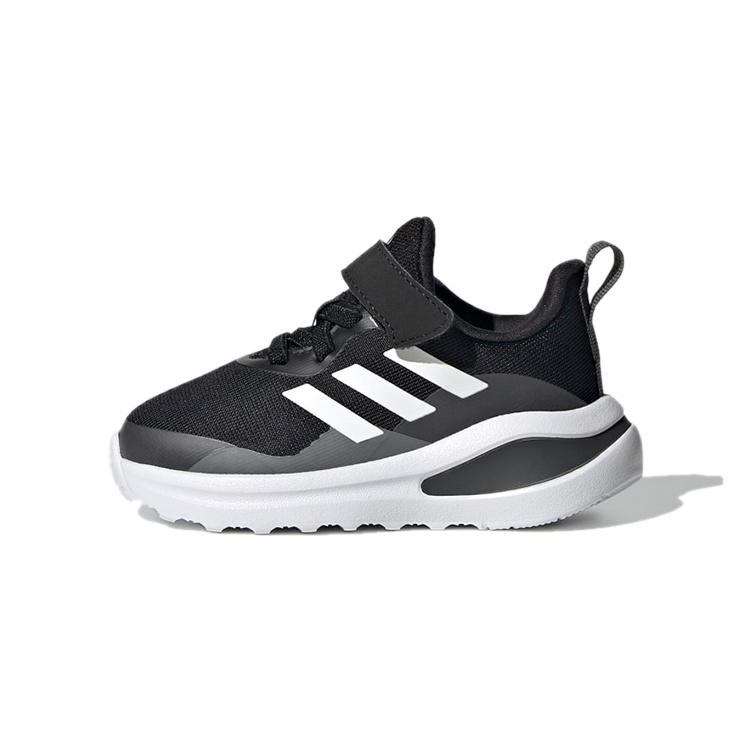 (TD) adidas Fortarun Elastic Lace Top Strap  Black White  Baby FZ5499 EU 21