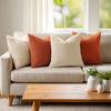 Olanly Corduroy Throw Pillow Covers Set of 2 Spring Decorative Neutral Couch Pillowcases for Sofa Soft Home Decor Pillowcases