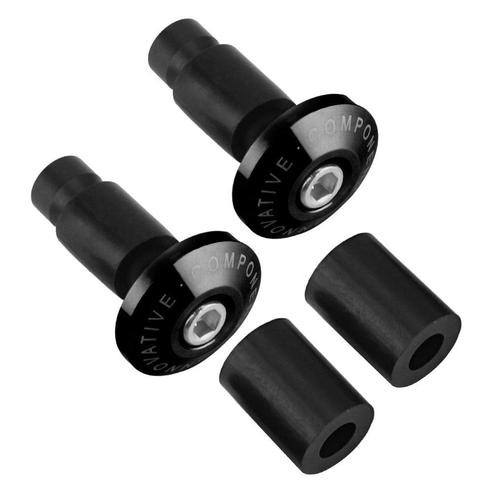 Elerose 22mm 7/8inch Dop Capăt Ghidon Motocicletă, Dop Universal Capăt Ghidon Slider Capăt Dop pentru Curse ATV Off-Road (Negru)