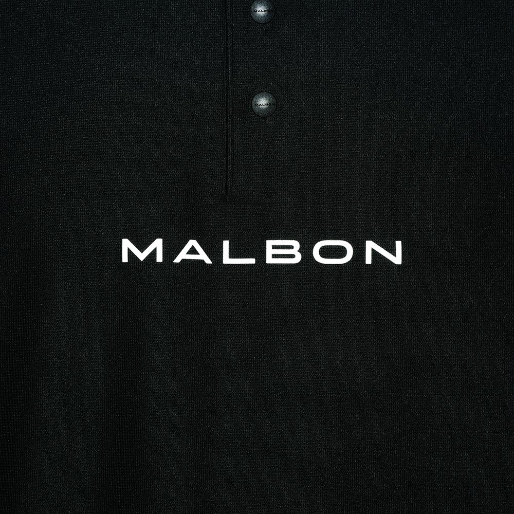 MALBON GOLF Performance Short Sleeve Polo Shirt Black (Man)