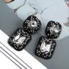 Vintage Luxury Design Big Dangle Drop Earrings For Women Trend Antique Shiny Crystal Glass Original Funny Pendant Jewelry Gift