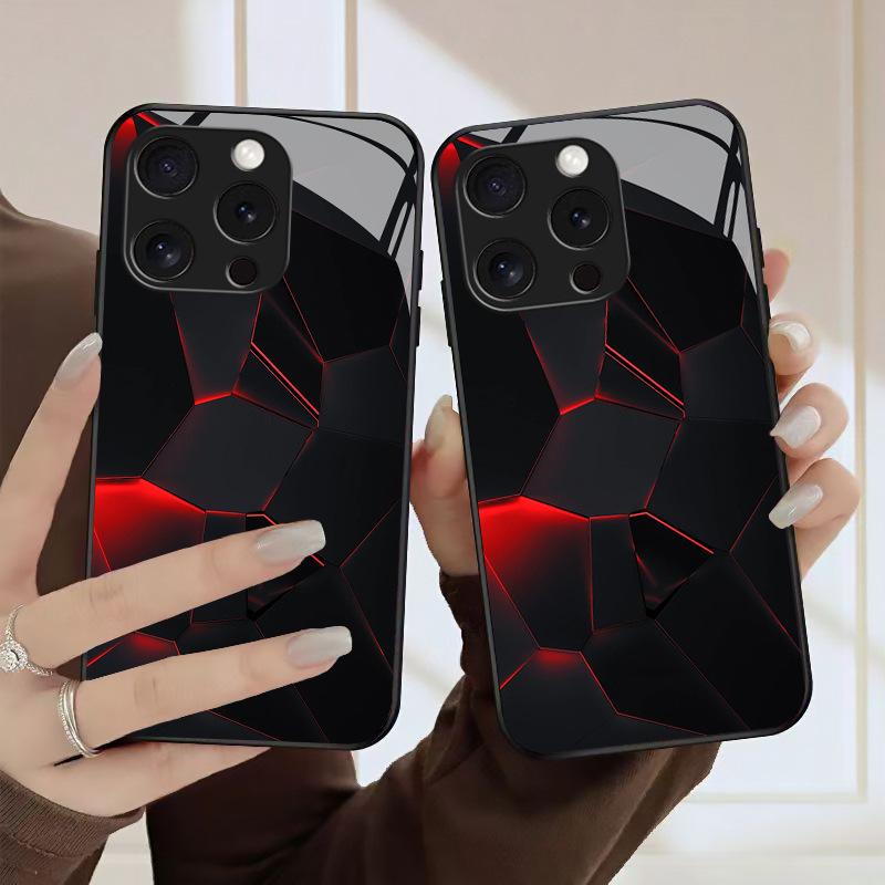 Geometric Lingguang Phone Case Is Suitable for iPhone 17 16 15 14 13 12 11 Pro/Max/Plus Anti Drop and Shockproof Back Cover