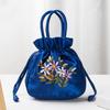 Retro, Embroidery, Drawstrings, Handbags, Storage Bags, Women, Purse, Wallets, Card Holder, Bucket, Shoulder Bag, Wrist Bags