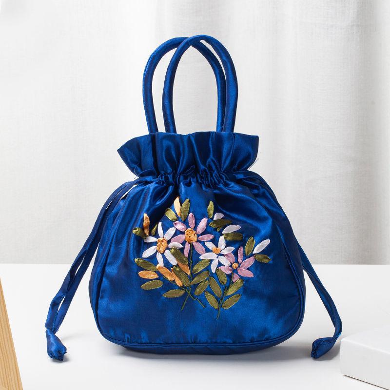 Retro, Embroidery, Drawstrings, Handbags, Storage Bags, Women, Purse, Wallets, Card Holder, Bucket, Shoulder Bag, Wrist Bags