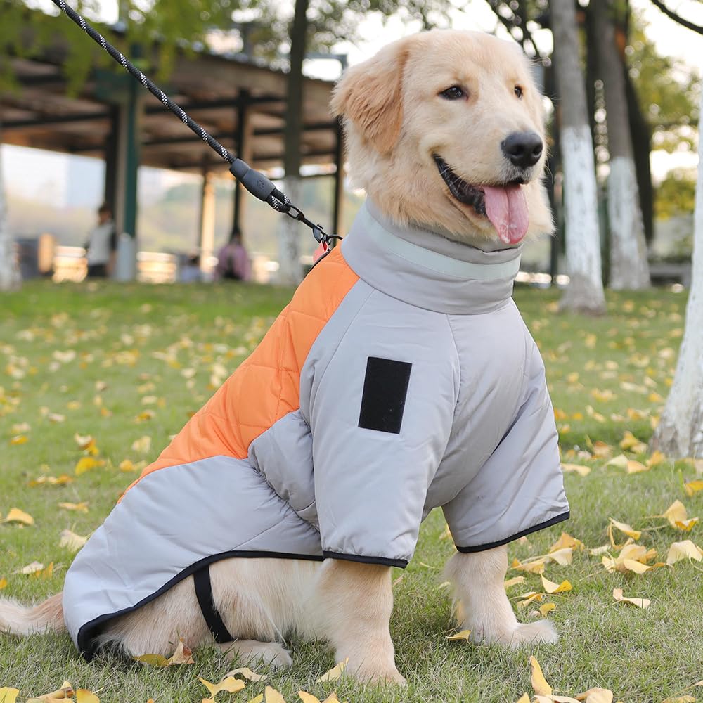 Winter Pet Clothes With Reflective Design, Thick Dog Clothing For Warmth, Dog Cotton Coat