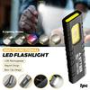 Torcia LED COB 600LM Ricaricabile Type-C Mini Portatile Tascabile Luce da Lavoro Lanterna Impermeabile Magnetica per Campeggio Esterno Emergenza