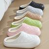 Cotton slippers with plush winter indoor warmth autumn cute couple home winter slippers plush
