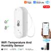 WIFI Temperatur- und Feuchtigkeitssensor IP65 Outdoor Wasserdicht Tuya APP Neuer Hygrometer Thermometer Sensor Unterstützung Alexa Google