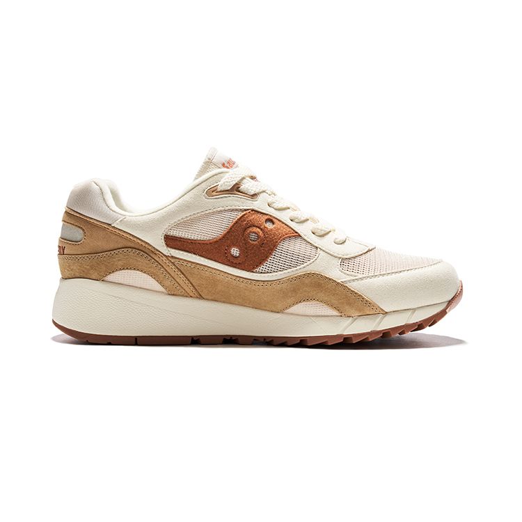 Saucony Shadow 6000 Retro Comfortable Slip Resistant Durable Low Top Casual Running Shoes Unisex sneaker Beige Brown S79033-6