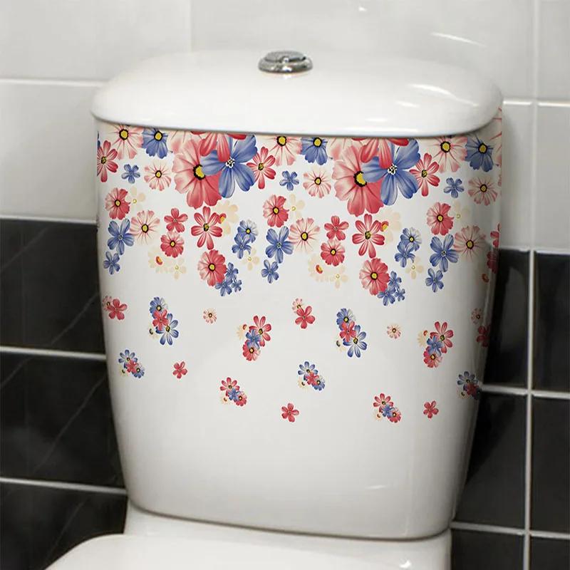 

Green Plant Leaves Wall Sticker Bathroom Toilet Sticker WC Self Adhesive Mural PVC Flower Toilet Lid Decal Home Decoration 25x35cm