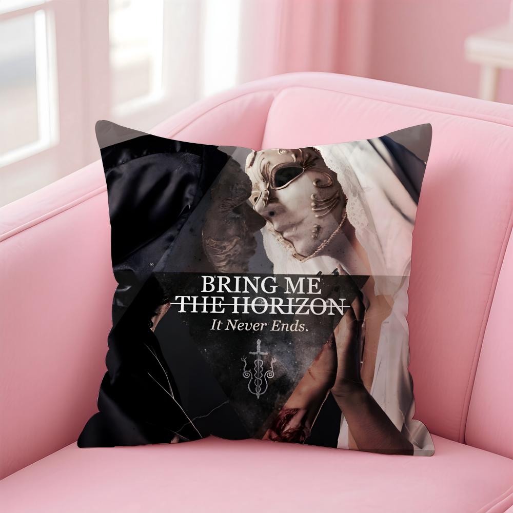b-Bring Me The Horizon Cushion Cover Comfortable Reversible Pillow Cover Ideal for Car Sofa Bedroom & Beyond