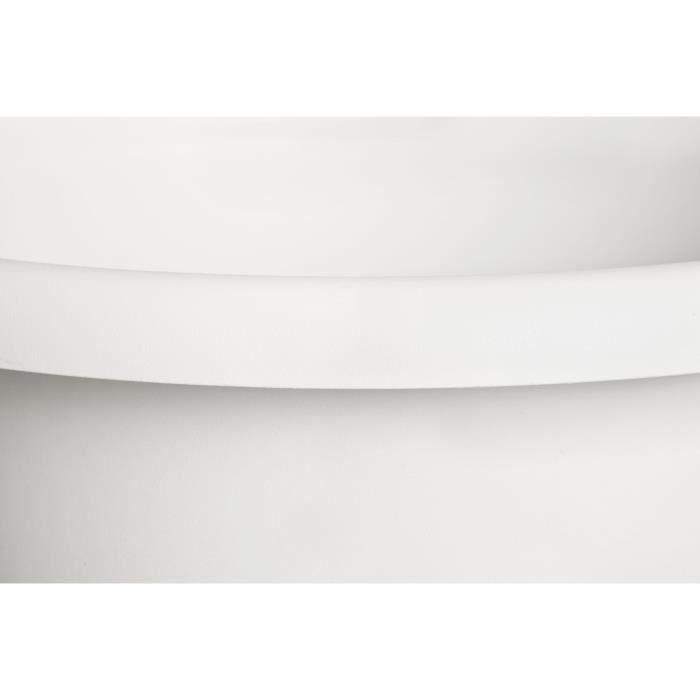 ELHO Pot de fleurs Amiga Rond 40 - Blanc - Ø 39 x H 29 cm - Extérieur - 100% recyclé