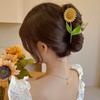 Molans Large Sunflower Flowers Hair Claw Hairpin Clips Hair Styling Women Girls Hair Accessories Metal Gripper Headdress