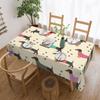 Rectangular Couple Dachshund Dog Pattern With Heart Table Cloth Waterproof Tablecloth Outdoor Table Cover