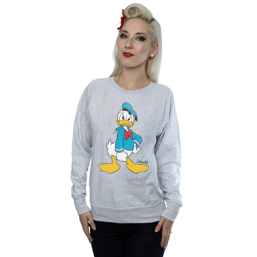 Disney Womens/Ladies Angry Donald Duck Heather Sweatshirt