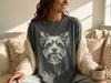 T-shirt Comfort Colors Biewer Terrier Fumatore: Maglietta Mamma Biewer, T-shirt Regalo Papà Biewer - Cane Sigaretta, Maglietta Divertente Cane