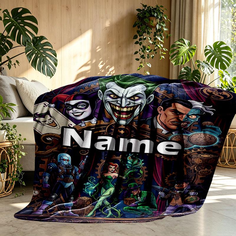 Couverture Personnalisée Batman Imprimé, Décoration Intérieure, Chambre à Coucher, Canapé, Camping, Canapé, Cadeaux pour Anniversaire Noël