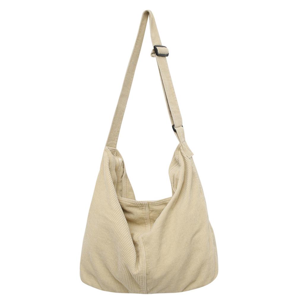Stylish Women Large Crossbodys Bag Portable Corduroy Shoulder Bags Large Capacity Handbag For Women Outdoor Travel Trip Bag