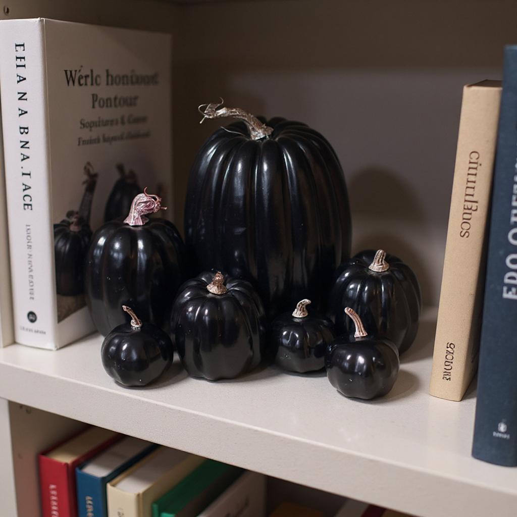 Halloween Simulation Model Big , Orange Black Holiday Decoration Ornament