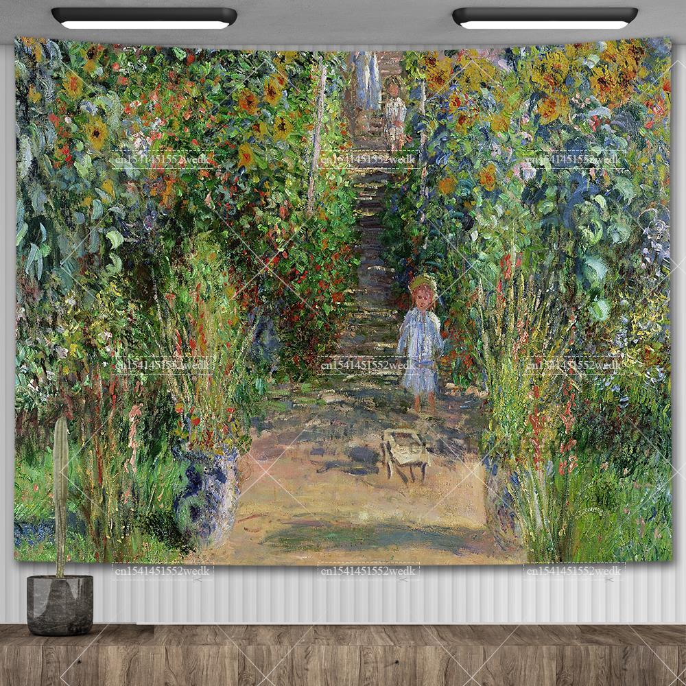 Claude Monet Lilia Wodna Obraz Olejny Gobelin Wiszący na Ścianie Estetyczny Wystrój Pokoju Dzieło Sztuki Gobelin Krajobrazowy Dekoracja Sypialni