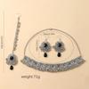 Diamond-encrusted Round Tassel Earrings NecklaceHair ChainThree-piece Set Retro Forehead Chain