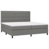 Box Spring Bed with Mattress Dark Gray 200x200 Cm Fabric