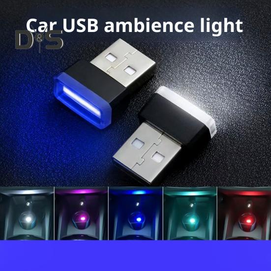 Oświetlenie nastrojowe w samochodzie Oświetlenie otoczenia LED USB Wtyczka USB Dekoracja lampka nocna Uniwersalne akcesoria do wnętrza samochodu