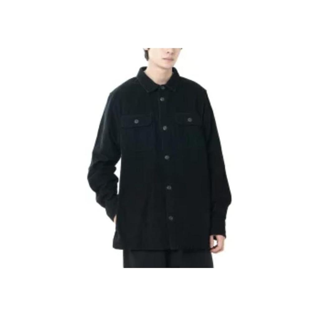 Vans Waffle Corduroy Long Sleeve Shirt Men tops Black VN000639BLK