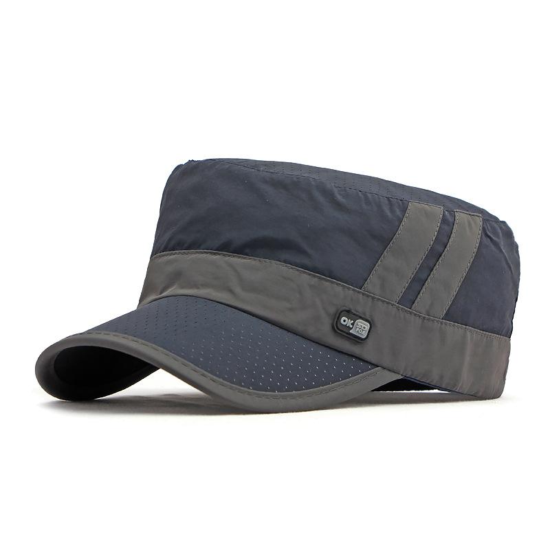 

Быстросохнущие военные кепки, мужская сезонная весна-лето, уличная шляпа от солнца, повседневная бейсбольная кепка дальнобойщика Snapback, кепка капитана, армейская плоская кепка 55-60cm темно-синий