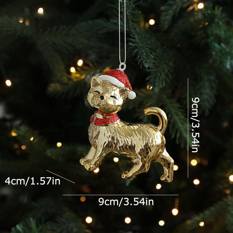 

Рождество 2025 Имитация колокольчика Атмосферный декор Мультяшный кот Медведь Шикарные подвески Подставки для рождественской елки 4 стиля