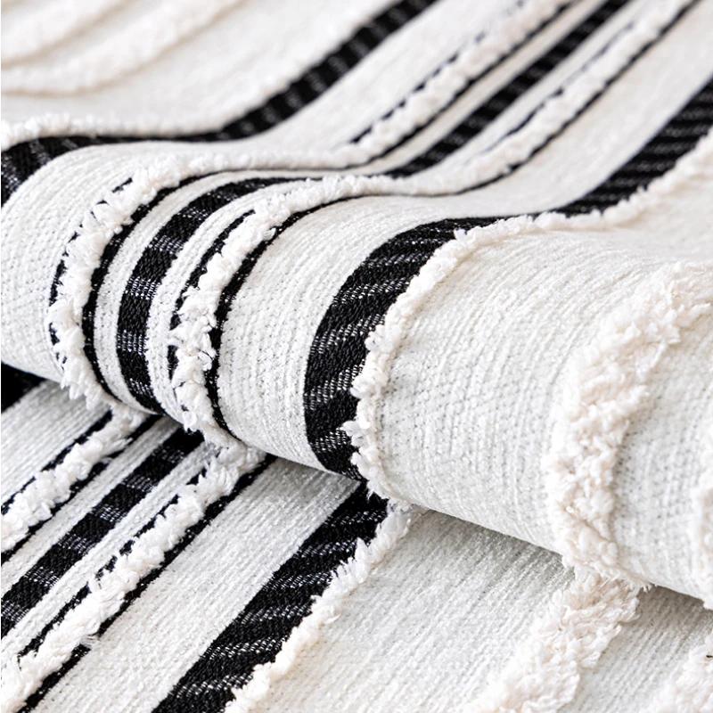 Light Luxury Chenille Fabric Sofa Cover for Living Room, Striped Pattern Slipcover, Home and El Couch Decoration, 1 PC