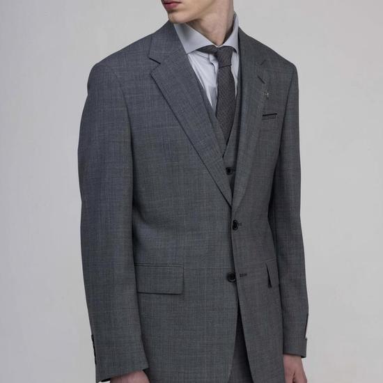 Giosong Giosignature Single Notched Suit Grey Check ZF3SU355GY