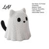 Hand-knitted Texture Ghost 3D Printed Dog/Cat Figurine Ornaments Knitted Halloween Animal Soft Cute Ornament Decorations Small Puppy/Kitten
