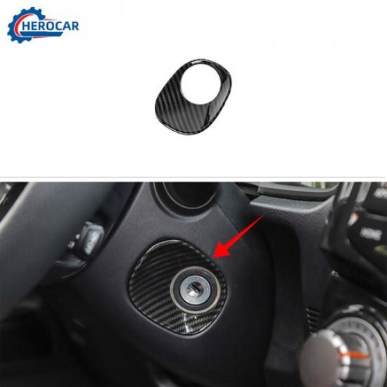 Carbon Fiber Interior Ignition Switch Lock Trim Ring Bezel For 4runner SUV 2010+