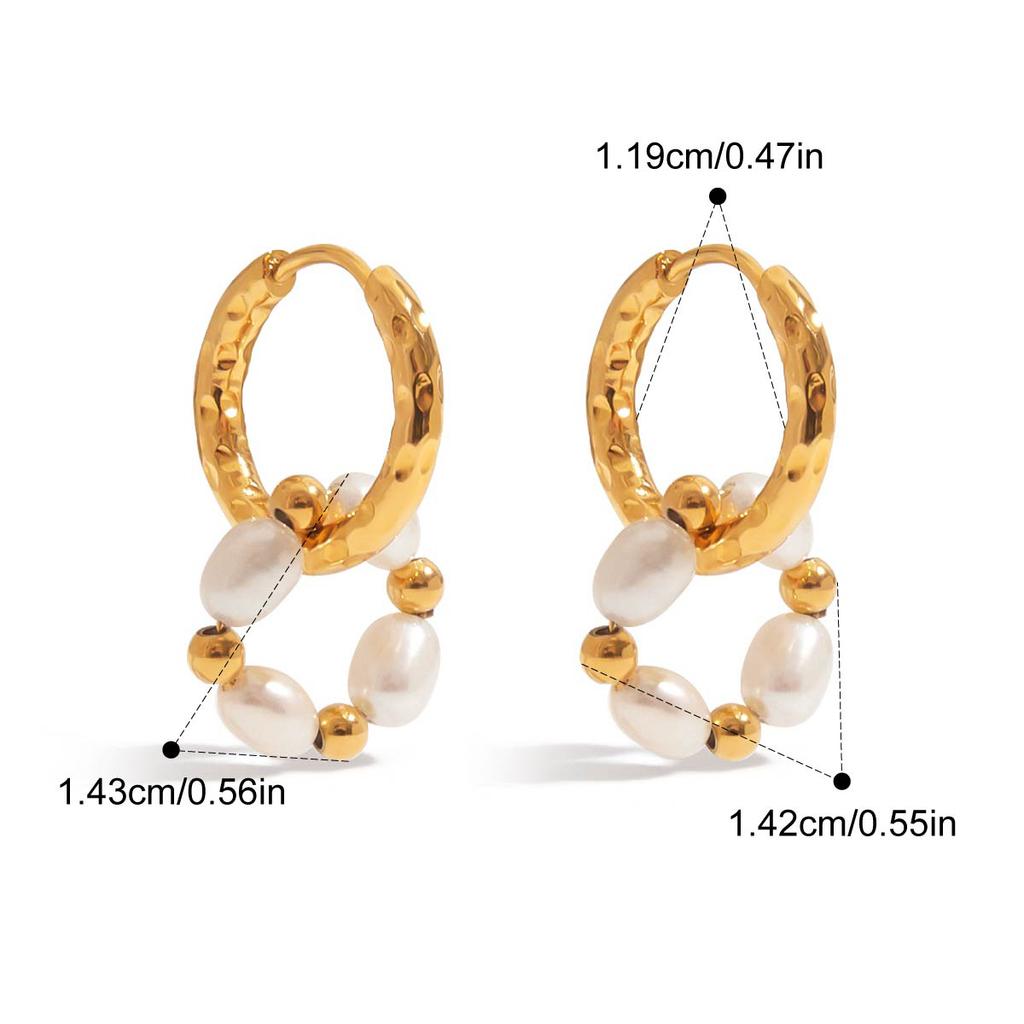 Yori Personalized Imitation Pearl Three Layer Ear Clip for Women Golden 18K Plated Stainless Steel Fashion Holiday Jewelry Gift
