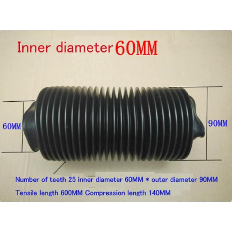 1x Rubber Corrugated Sleeve Flexible Moulded