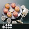 Flower-shaped Cookie Stamp Mould 3D Pastry Making Tools Bakeware Mooncake Mold  Kitchen DIY
