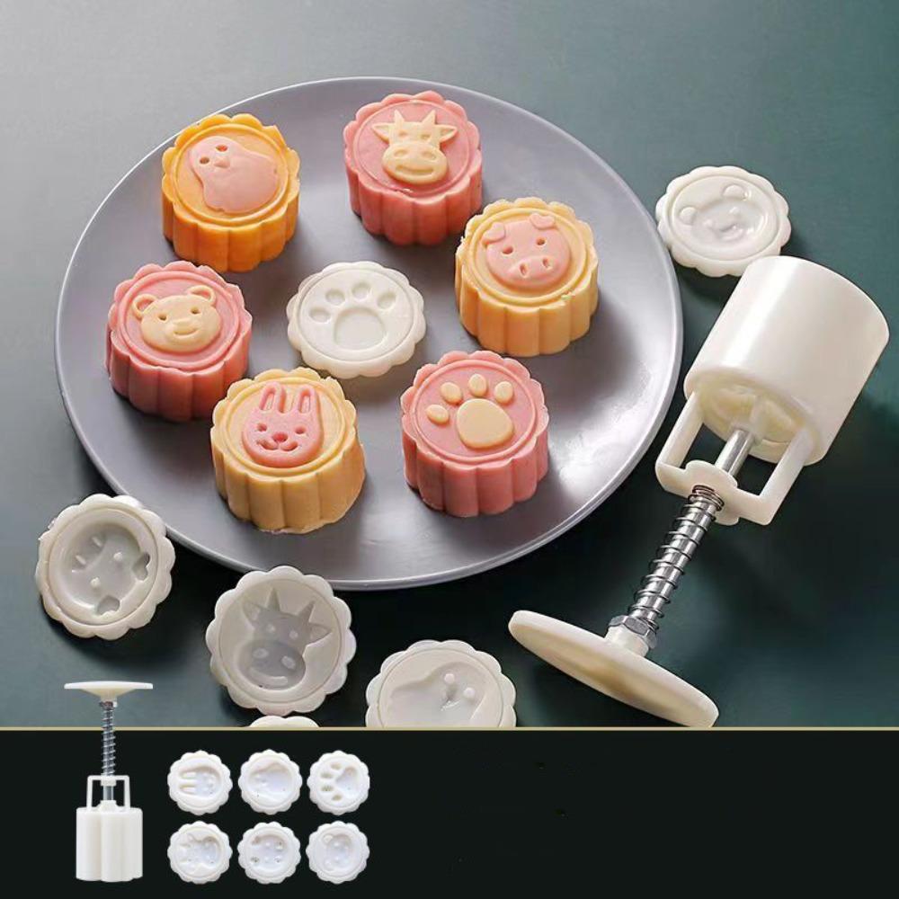 Flower-shaped Cookie Stamp Mould 3D Pastry Making Tools Bakeware Mooncake Mold  Kitchen DIY