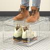 Stackable Plastic Shoe Storage Boxes Multipurpose Storage Containers Space Efficient Clear Boxes for Shoes Accessory