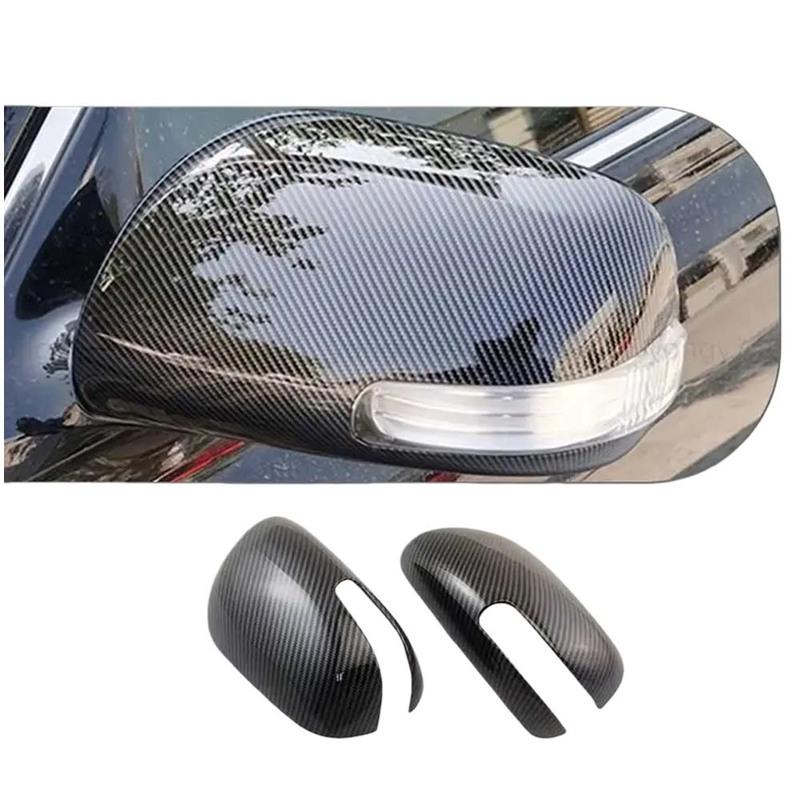 Car Decoration Door Mirror Cover For Toyota Auris 2008-2012 Carbon Fiber Chrome Silver Car Rearview Accessories Exterior Styling
