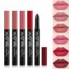 Waterproof Lipstick Pen Matte Velvet Mist Top Women's Lipstick Pen Bean Paste Rose with Sharpener Automatic Lip Liner Liner