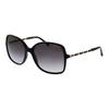 Chanel Pelle di agnello Tessuto metallico Braccio Quadrato Occhiali da sole Donna occhiali da sole Nero CH5210Q-C501-3C
