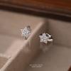 High Quality Inlaid Zircon Star Earrings for Women Korean 925 Sterling Silver Temperament Sweet Jewelry
