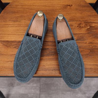2025 Suede Men Casual Shoes Outdoor Breathable Lightweight Leather Mens Walking Shoes Anti Slip Lightweight Driving Shoes