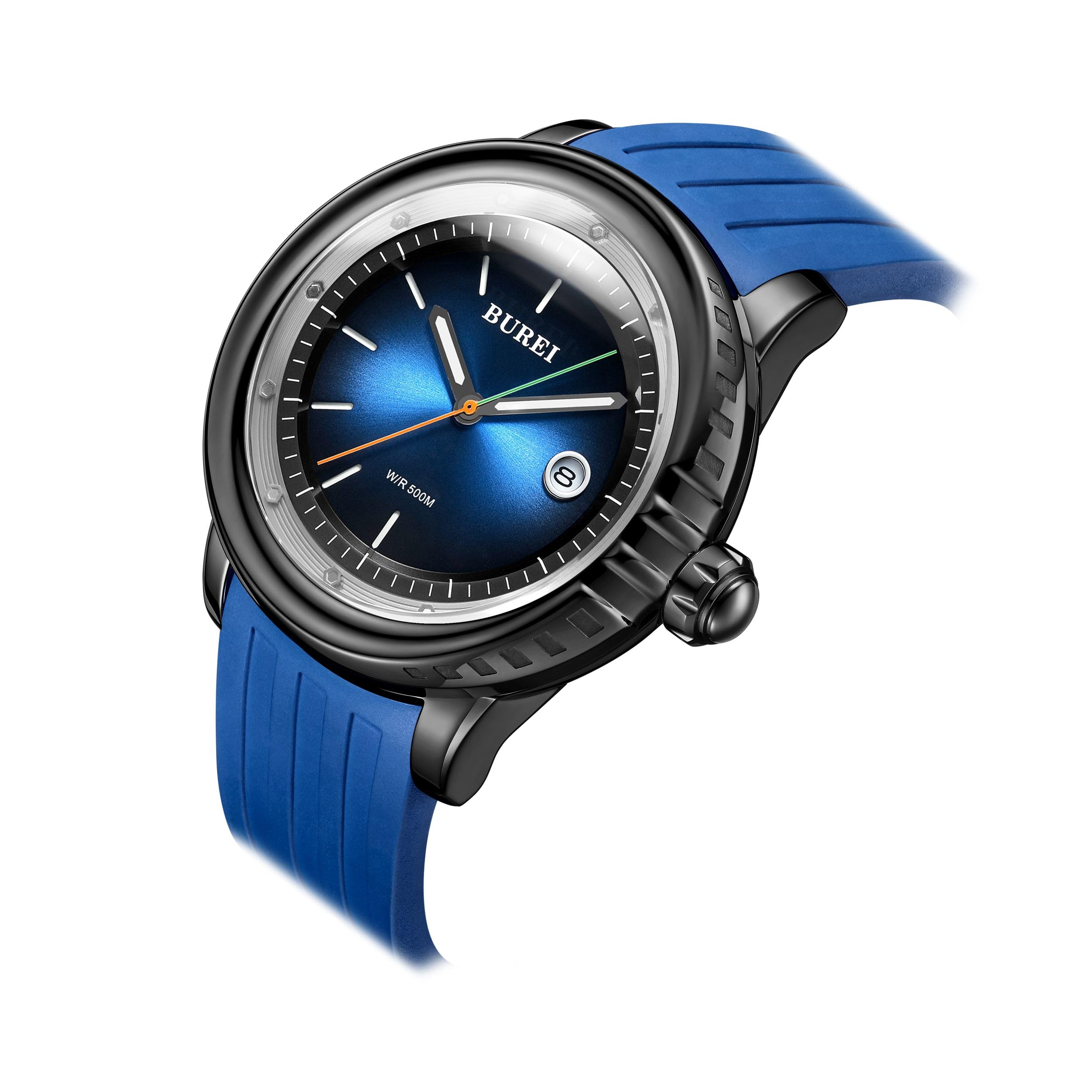 

Watch Mechanical Automatic Winding Sapphire Glass Blue Dial 50ATM Water Resistant Stainless Steel Mechanical Watch Gift [Baosho] Men s Men s синий