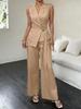 2026 Women's Summer Suit: Jacket, Vest & Wide-Leg Pants Set for Europe & America - High-End Feel