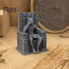 Stable Base Mini Figurine Anubis Sitting On Throne Statue, Palm-Sized 3D Printed Palm-sized Jackal Statue Ornament, Ancient Egyptian Style Sculpture