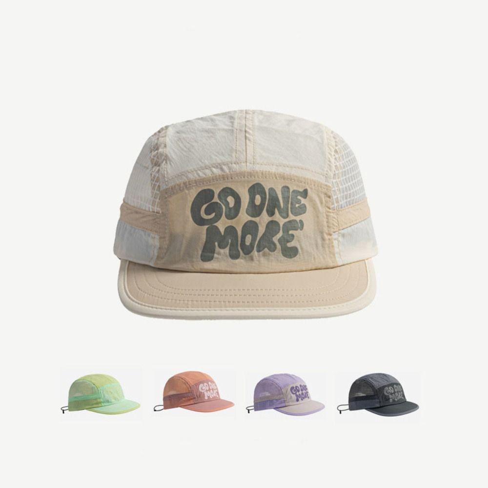 Letter Printing Short Brim Baseball Cap Japanese Style Sun Visor Cap Trend Quick-drying Hat  Unisex