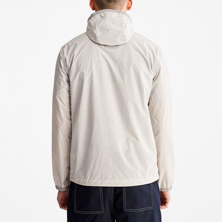 Timberland Solid Color Hooded Long Sleeve Jacket Men Jackets White A2CYH-CM9