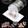 Nail Art Stamper Kit Rotatable Clear Nail Stamping Kit Jelly Stamper with Scrapers for French Manicure DIY Nail Designs